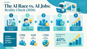 AI Jobs vs AI Race 2026: Real Data on Job Loss & Growth