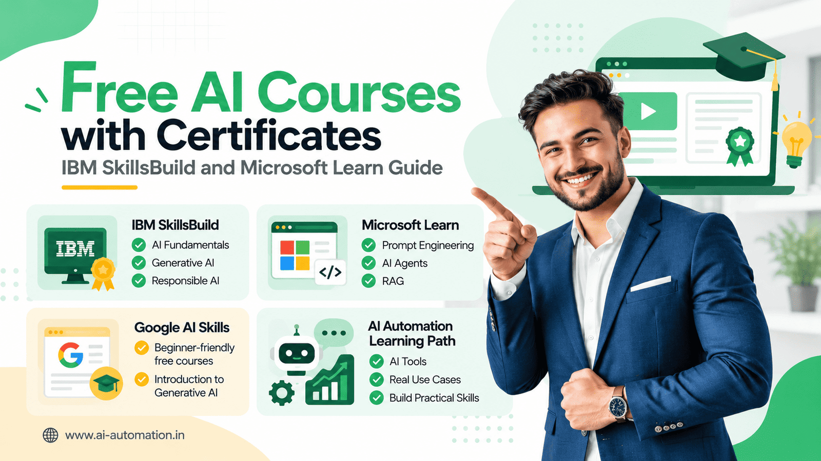 Free AI Courses with Certificates 2026: IBM & Microsoft